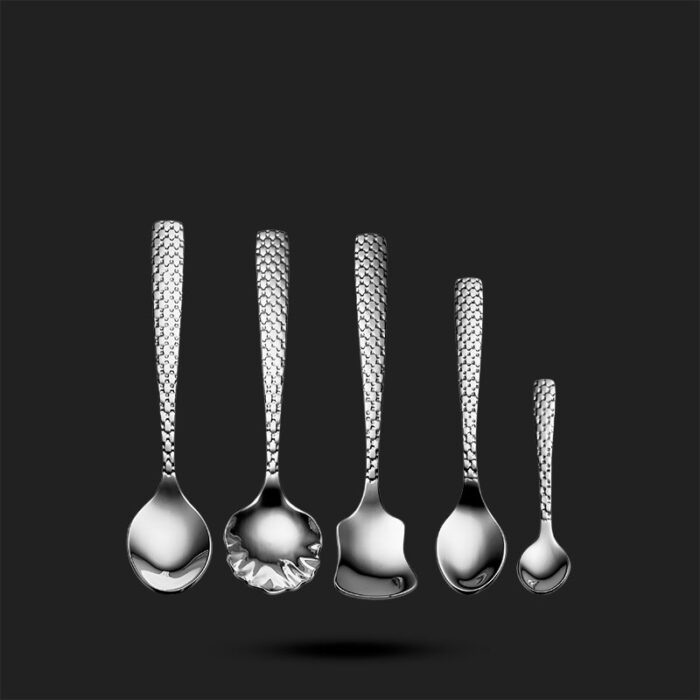 124-maya-spoon سرویس 136 پارچه قاشق و چنگال داماس طرح مایا - تصویر 4