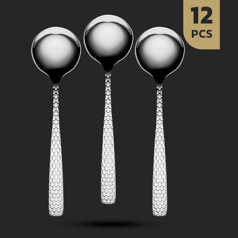 12pcs-sup-maya سرویس 12 پارچه قاشق سوپ خوری طرح مایا - تصویر 1