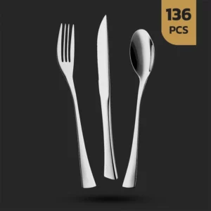 سرویس 136 پارچه قاشق و چنگال 24 نفره طرح آوید