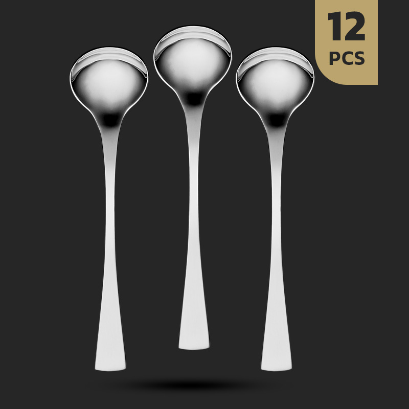 قاشق سوپ 12 سرویس 12 پارچه قاشق سوپ خوری طرح آوید - تصویر 1