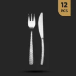 سرویس ۱۲ پارچه کارد و چنگال میوه‌خوری طرح مایا