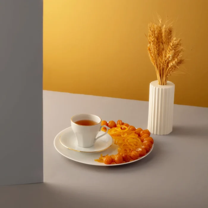 سرویس چای خوری 12 پارچه لب طلا چینی مقصود