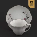 سرویس ۱۲ پارچه چایخوری چینی مقصود طرح سپنتا