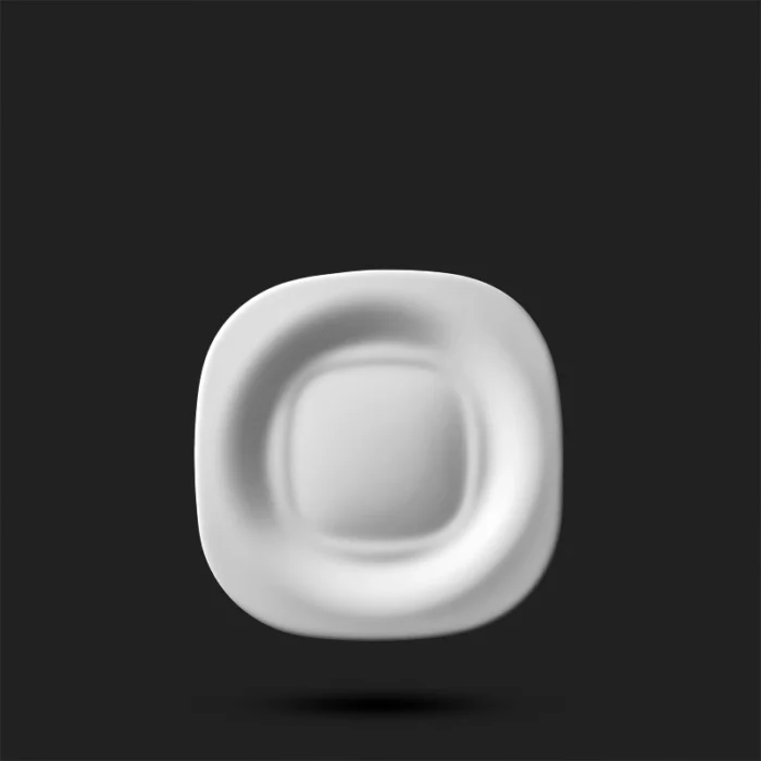 اپال-مربع سفید-میوه سرویس 25 پارچه اپال چهارگوش کلاسیک سفید - تصویر 3