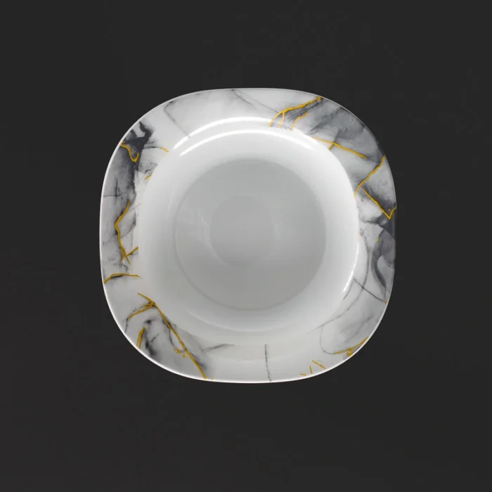 سرویس 26 پارچه اپال طرح مربع گلدن استون - تصویر 4