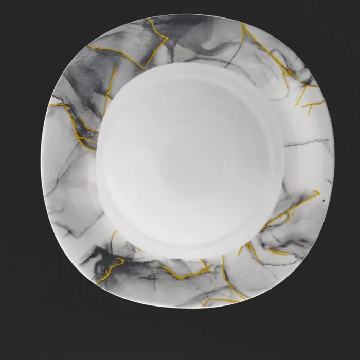 سرویس 26 پارچه اپال طرح مربع گلدن استون - تصویر 5