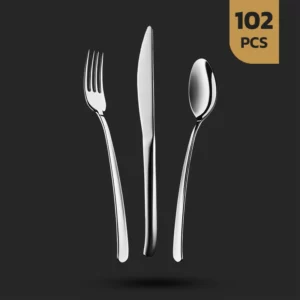 سرویس 102 پارچه قاشق و چنگال 12 نفره طرح رویال