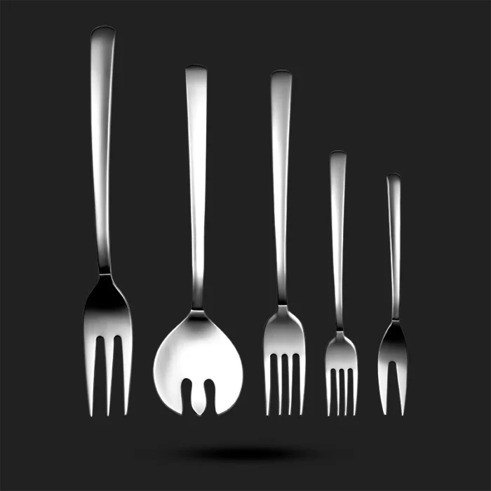 رویال-چنگال-172 سرویس قاشق و چنگال 172 پارچه 30 نفره طرح رویال - تصویر 5