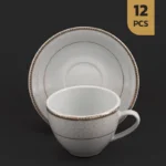 سرویس 12 پارچه چینی چایخوری دانمارکی طرح نگارا لوستر