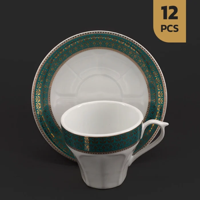 چایخوری-12-نگارین سرویس چای خوری 12 پارچه چینی مقصود طرح نگارین