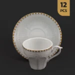 سرویس 12 پارچه چایخوری چینی مقصود طرح ماردین