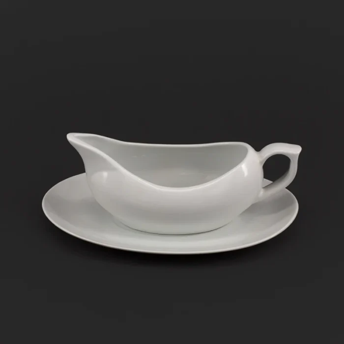 سرویس 2 پارچه چینی سس خوری ترک سفید - تصویر 2