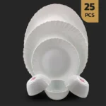 سرویس 25 پارچه اپال طرح 28007-سفید