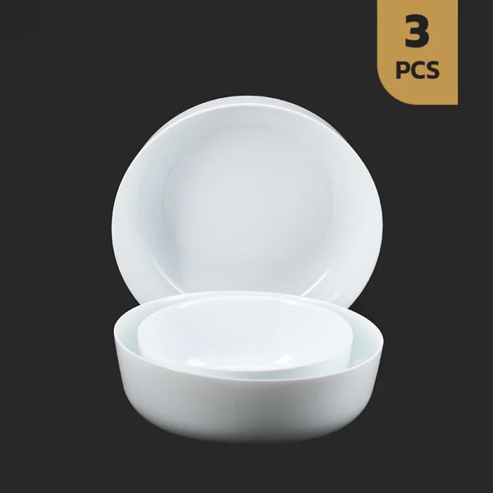 3پارچه-آون-سفید-کاور سرویس 3 پارچه اپال آون سفید