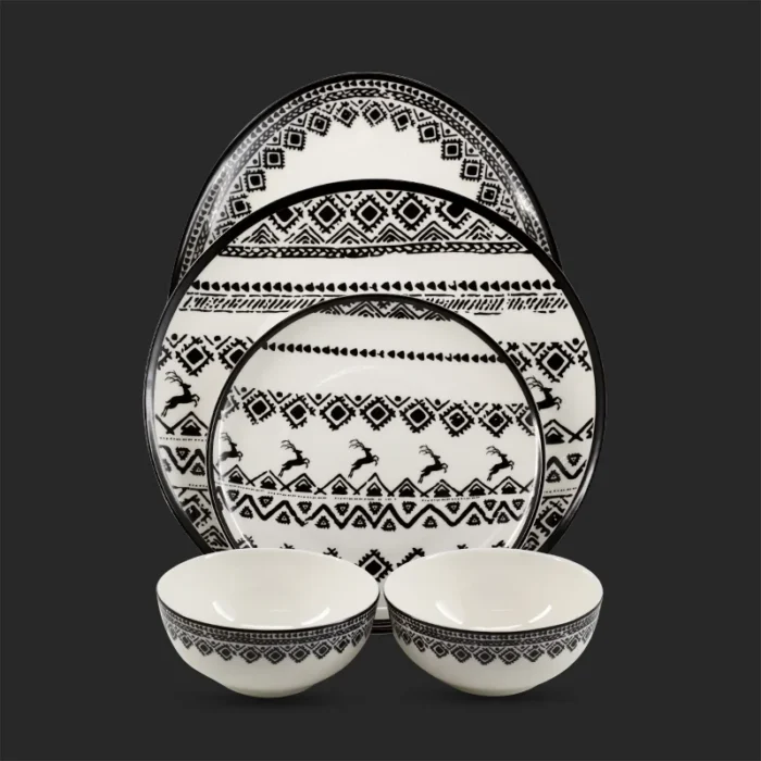 18039 2 سرویس 2 نفره قاشق چنگال و بن چاینا طرح 18039 - تصویر 3