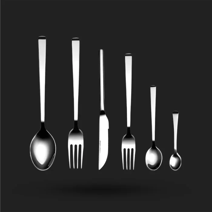 استیل دونفره سرویس 2 نفره قاشق چنگال و بن چاینا طرح 18046 - تصویر 5