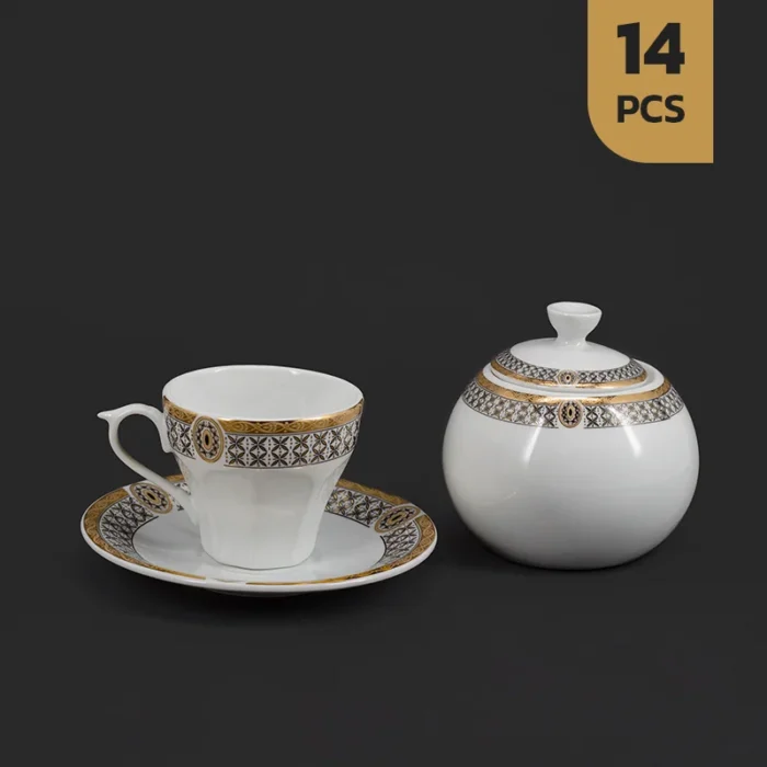 سرویس 14 پارچه چینی مقصود طرح زنبور طلا سرویس 14 پارچه چینی مقصود طرح زنبور طلا