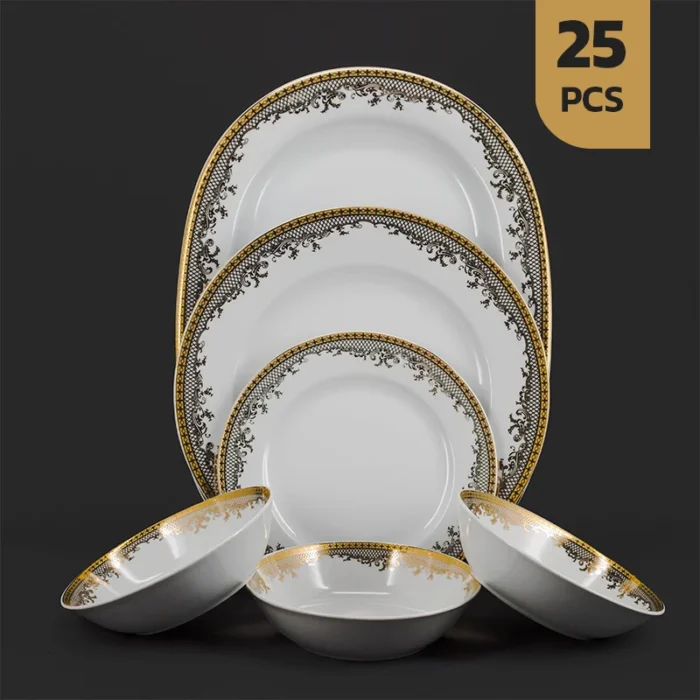 سرویس ۲۵ پارچه چینی مقصود طرح هلیوس سرویس ۲۵ پارچه چینی مقصود طرح هلیوس