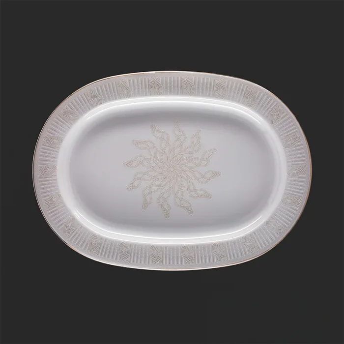 چینی-دیس-اکامانا سرویس 89 پارچه چینی طرح آکامانا لوستر طلا - تصویر 8