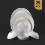 سرویس 25 پارچه اپال دینو طرح 59010 خاکستری کرم فول دکور