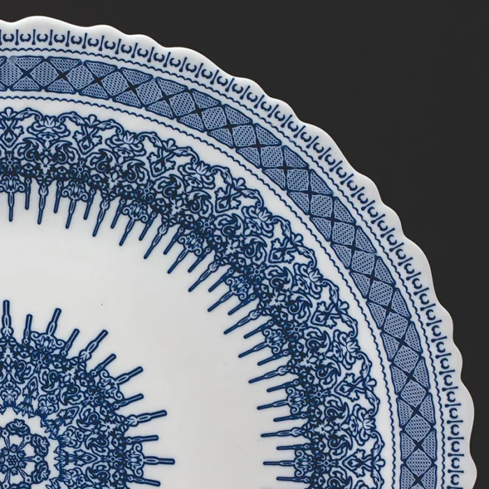 طرح سرویس 25 پارچه اپال طرح ریجینا سورمه ای برند دینو