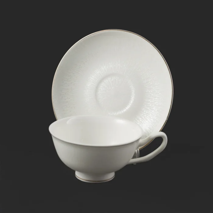 سرویس چایخوری 12 پارچه بن چاینا طرح 19189 خط طلا