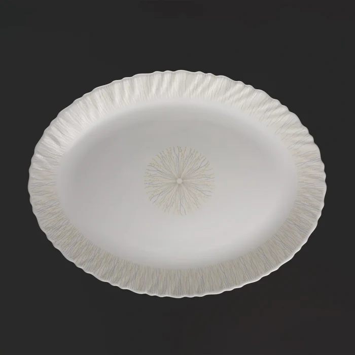 دیس سرویس 25 پارچه اپال دینو طرح 28011 خاکستری متال کرم