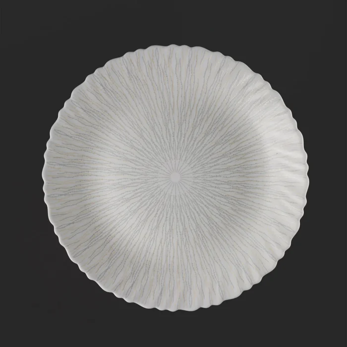 بشقاب سرویس 25 پارچه اپال دینو طرح 28011 خاکستری متال کرم