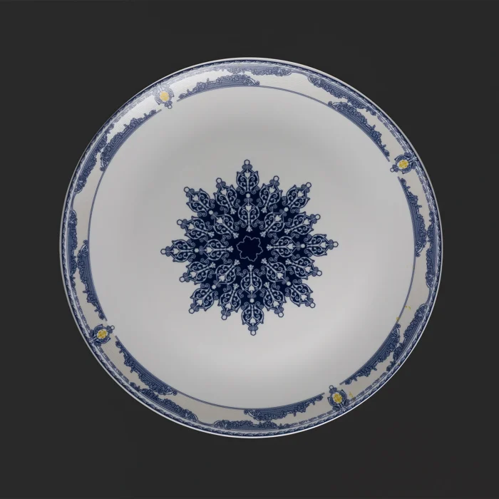 بشقاب برنج خوری ارکوپال دینو طرح آتای سورمه ای