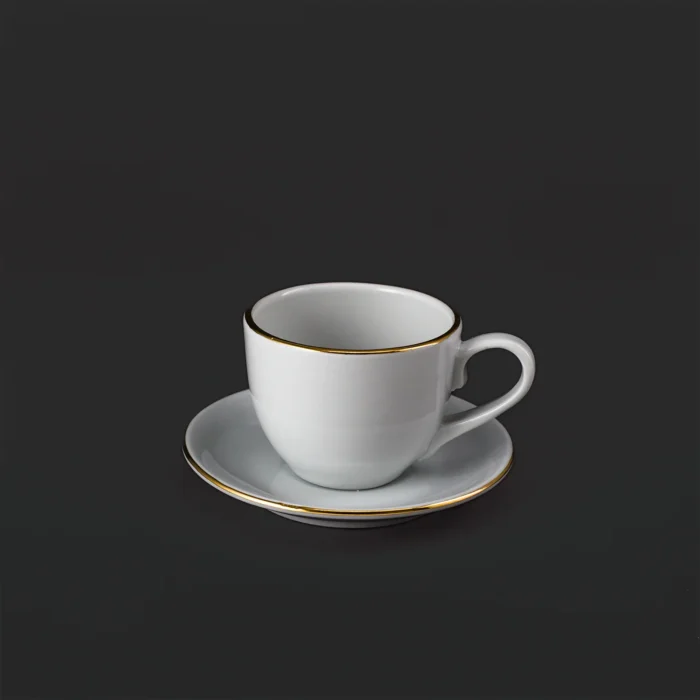 سرویس 12 پارچه قهوه خوری دانمارکی چینی مقصود لب طلا