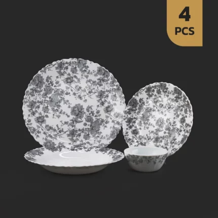 سرویس 4 پارچه اپال دینو پیچ طرح بلوبل خاکستری