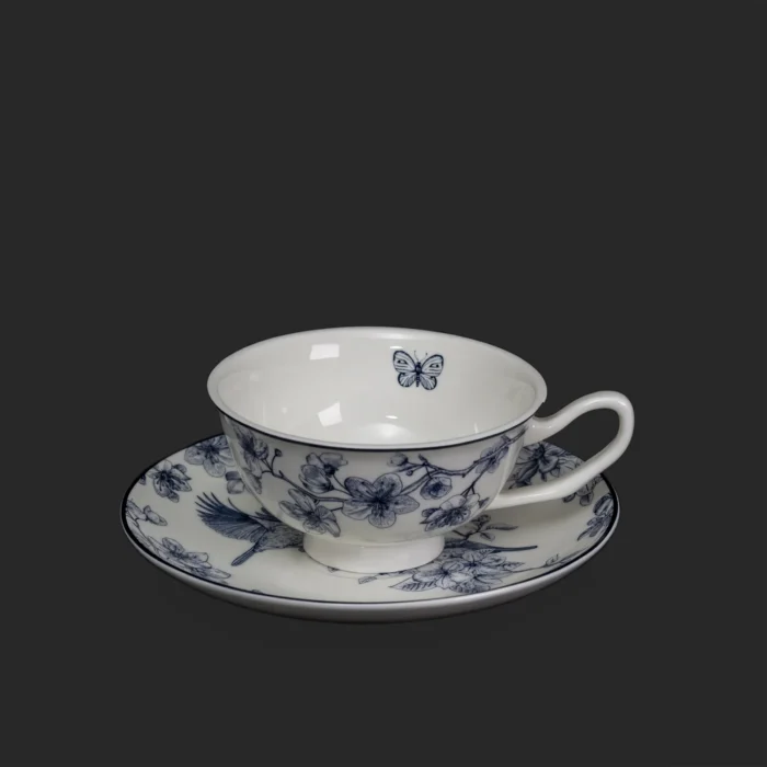 سرویس12پارچه-بن-چاینا-طرح4009 فنجان نعلبکی طرح D4009