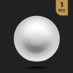 بشقاب غذاخوری سفید فله گرد کلاسیک