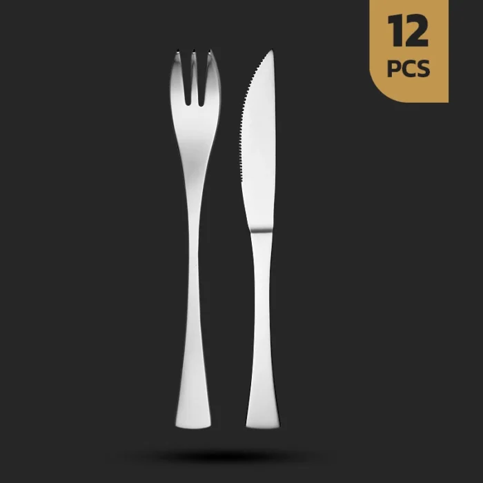 سرویس ۱۲ پارچه کارد میوه خوری داماس طرح آوید