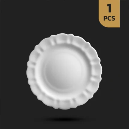 پیشدستی گرد کنگره سفید یک تایی