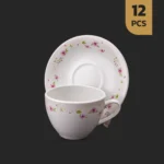 سرویس ۱۲ پارچه چایخوری چینی مقصود طرح دوروتی صورتی