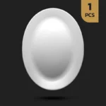دیس بیضی اپال سفید گرد کلاسیک فله ای