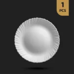 بشقاب غذاخوری سفید اپال گرد پیچ فله