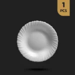 بشقاب خورشت خوری سفید اپال گرد پیچ فله