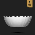 کاسه سالاد سفید اپال گرد کنگره فله