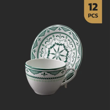 چینی یارین سبز 12پارچه چینی مقصود