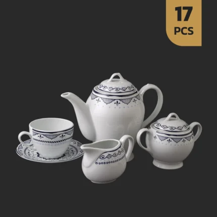 سرویس ۱۷ پارچه چایخوری چینی مقصود طرح یارین