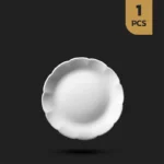 بشقاب میوه خوری سفید اپال نیلوفری فله