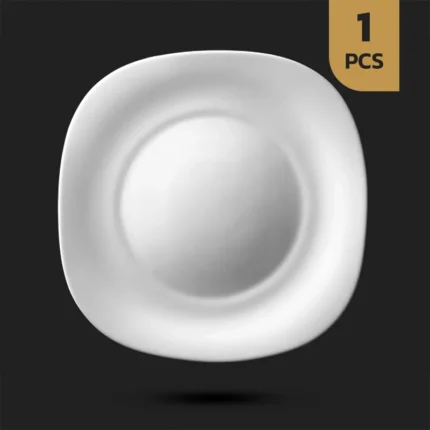 دیس سفید اپال چهارگوش کلاسیک