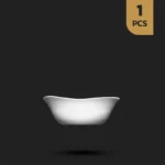 کاسه کوچک سفید اپال چهارگوش کلاسیک