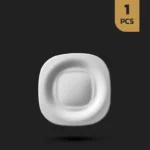 بشقاب میوه خوری سفید اپال چهارگوش کلاسیک فله