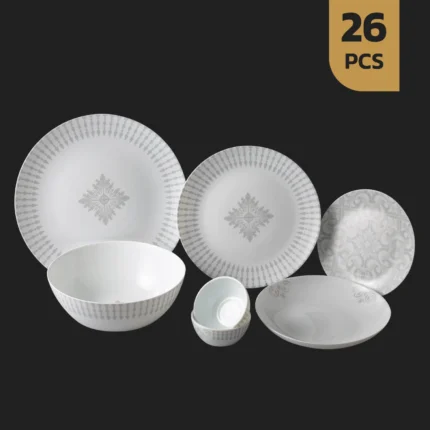 سرویس ۲۶ پارچه آیروپال طرح برژیت خاکستری