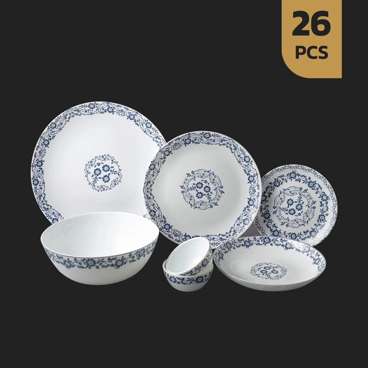 سرویس آیروپال-وایولت-سورمه ای سرویس ۲۶ پارچه آیروپال طرح وایولت