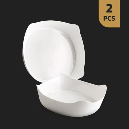 سرویس ۲ پارچه اپال کاسه آون مربع