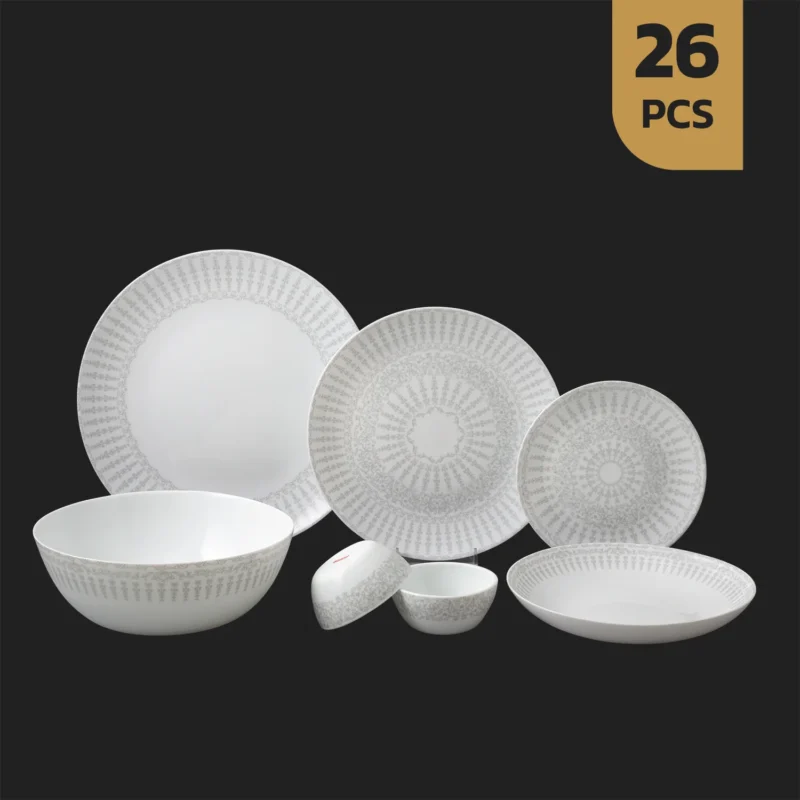 ناری خاکستری 26 پارچه چینی مقصود